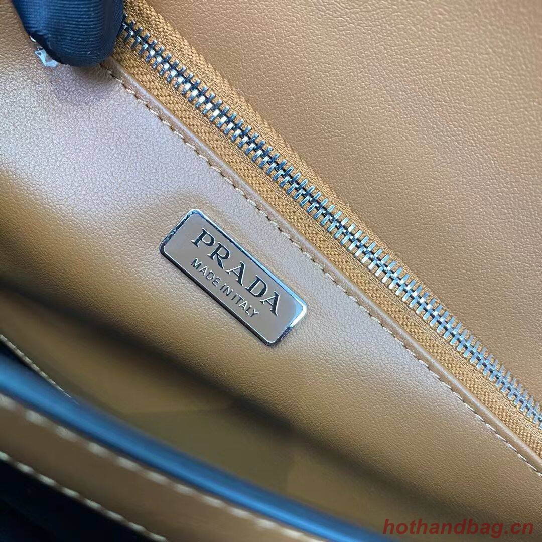 Prada Cleo brushed leather shoulder bag 1BN321 Caramel Prada Cleo brushed leather shoulder bag 1BN321 Caramel