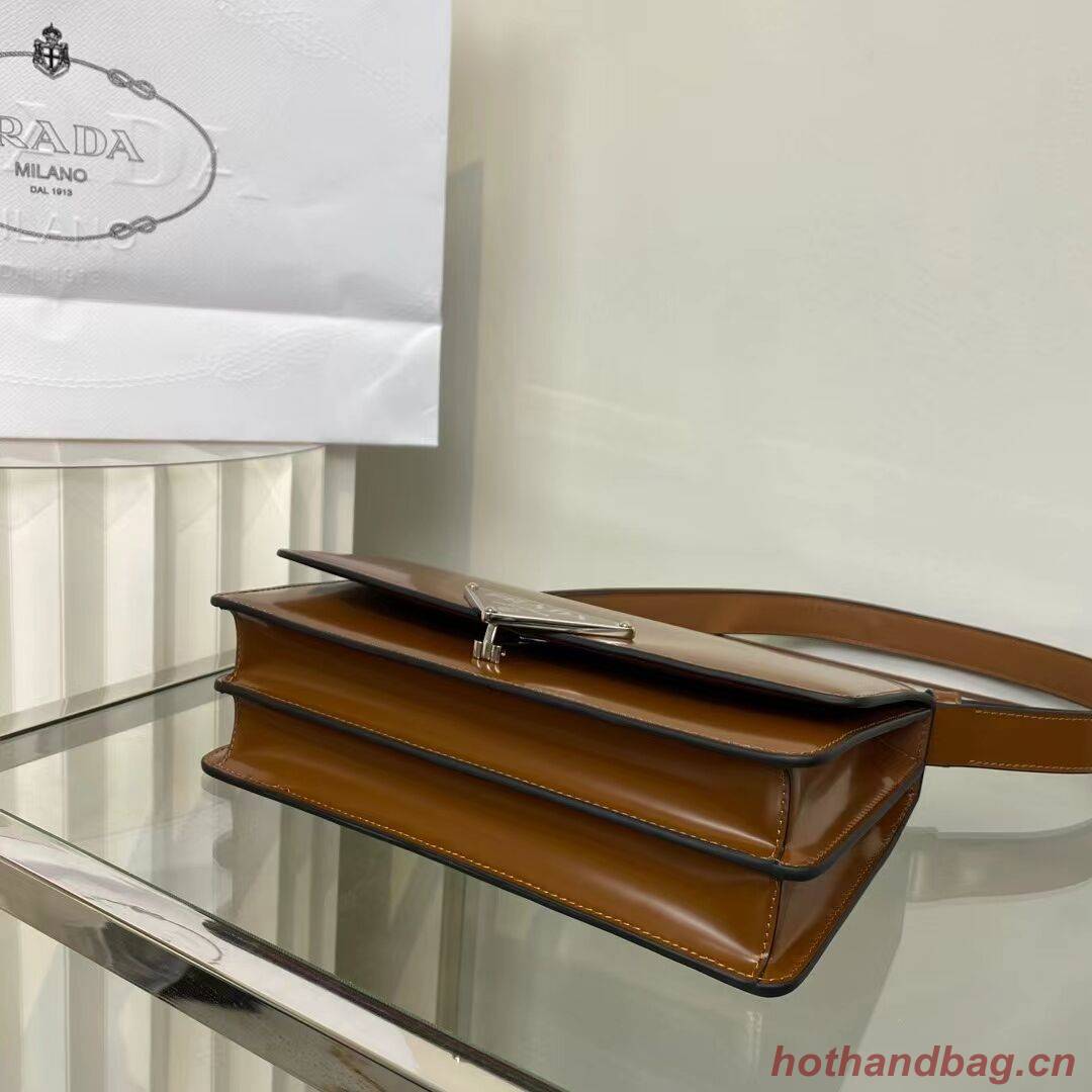Prada Cleo brushed leather shoulder bag 1BN321 Caramel Prada Cleo brushed leather shoulder bag 1BN321 Caramel