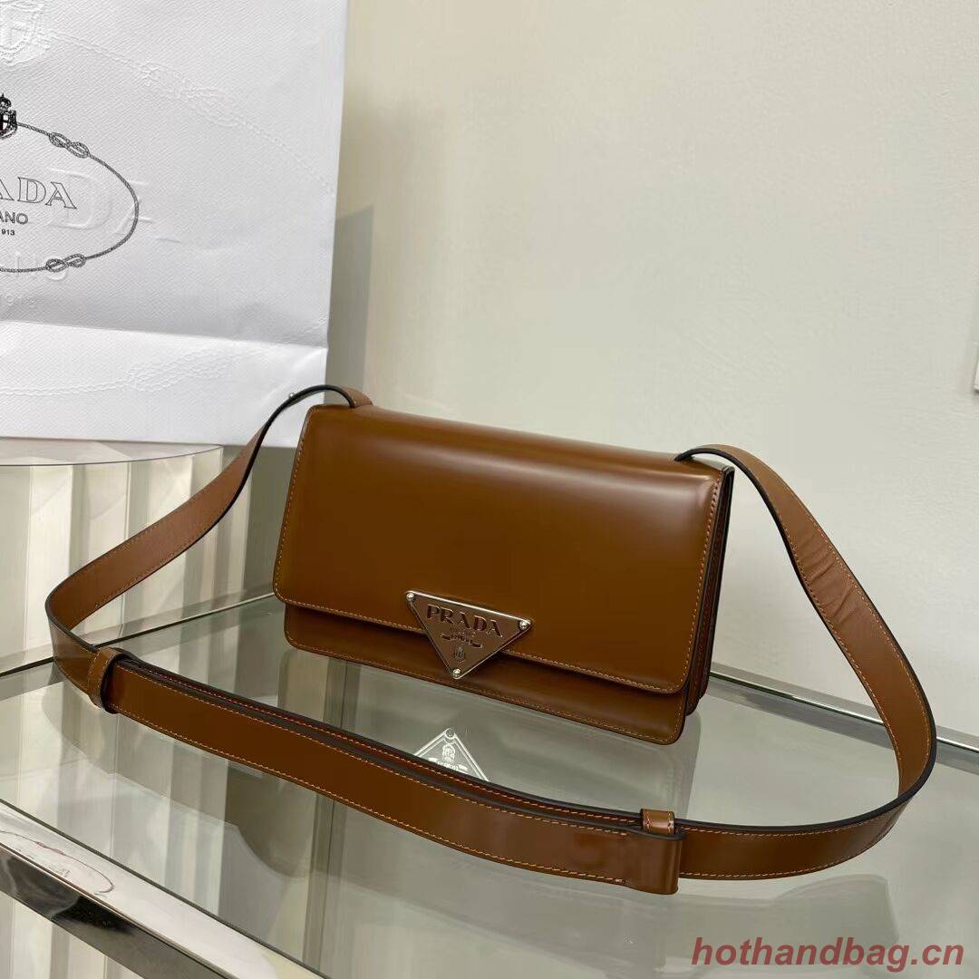 Prada Cleo brushed leather shoulder bag 1BN321 Caramel Prada Cleo brushed leather shoulder bag 1BN321 Caramel