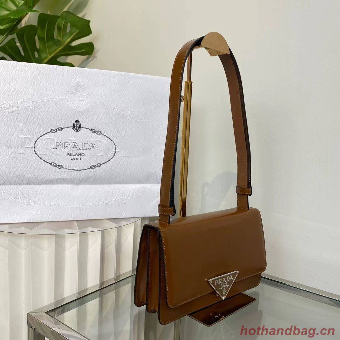 Prada Cleo brushed leather shoulder bag 1BN321 Caramel Prada Cleo brushed leather shoulder bag 1BN321 Caramel