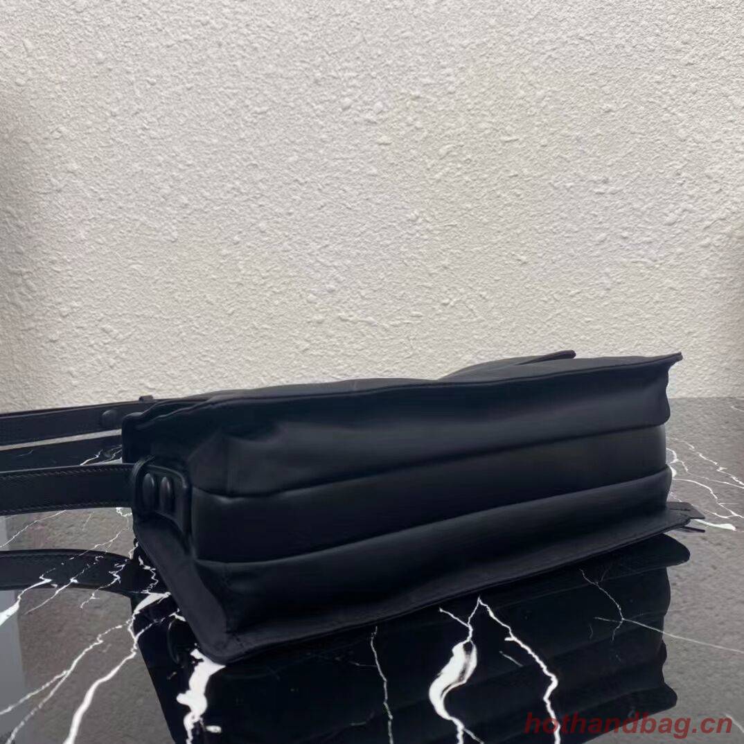 Prada Re-Nylon and nappa leather shoulder bag 1BM313 black Prada Re-Nylon and nappa leather shoulder bag 1BM313 black