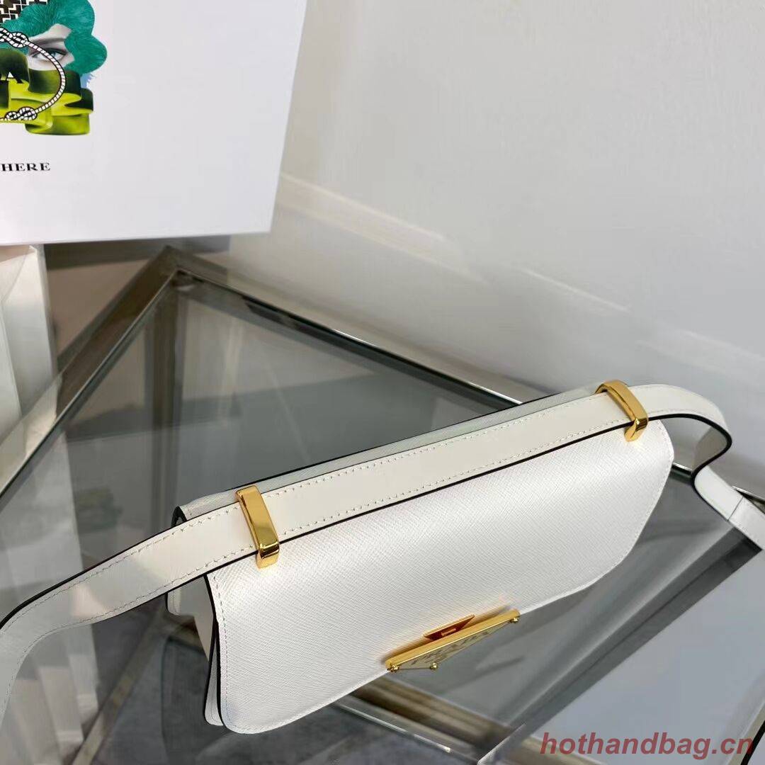 Prada Saffiano leather Identity shoulder bag 1BN320 white Prada Saffiano leather Identity shoulder bag 1BN320 white