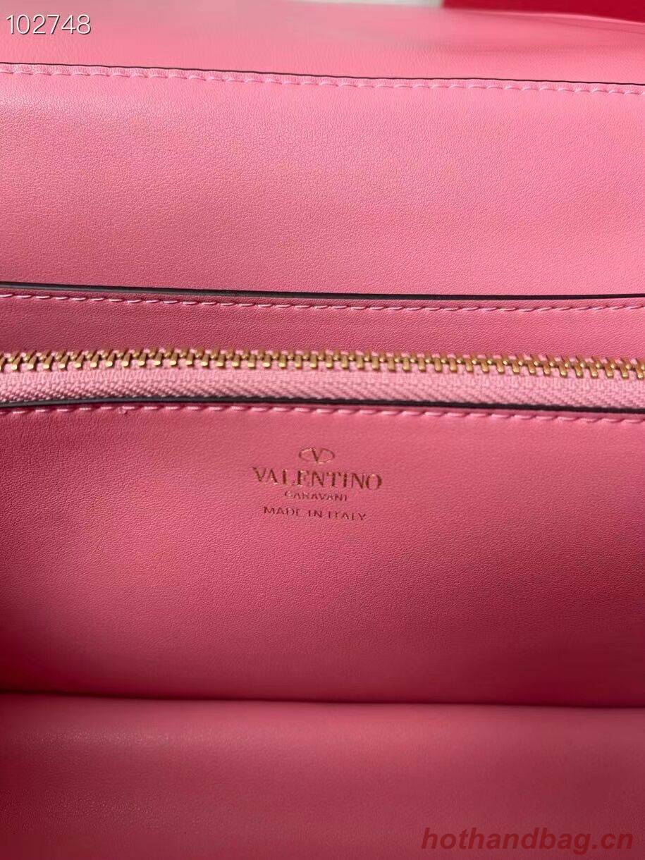 VALENTINO GARAVANI Stud Sign nappa Shoulder Bag NL098 pink VALENTINO GARAVANI Stud Sign nappa Shoulder Bag NL098 pink