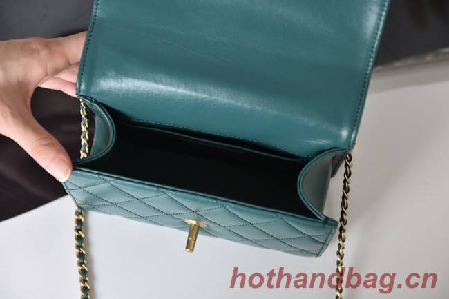 Chanel Flap Lambskin mini Shoulder Bag AS2615 green