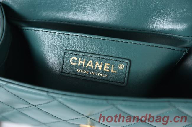 Chanel Flap Lambskin mini Shoulder Bag AS2615 green