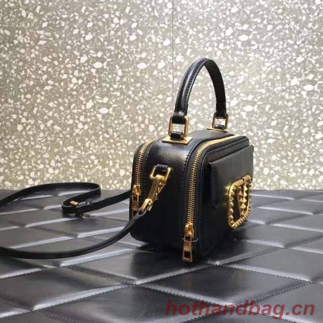 VALENTINO GARAVANI Rockstud Alcove small grain calf leather 2B0058 black