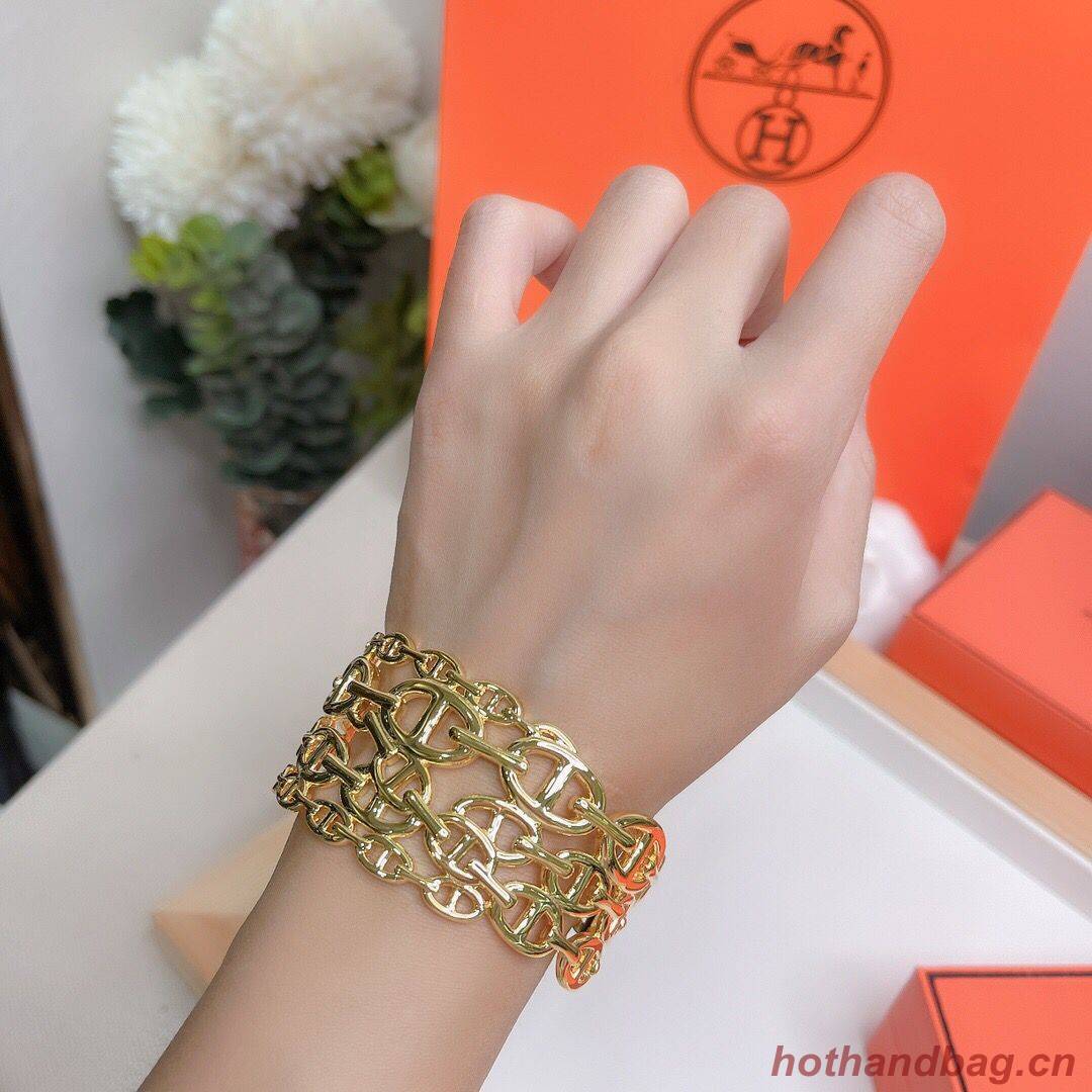Hermes Bracelet HB5570 Gold Hermes Bracelet HB5570 Gold
