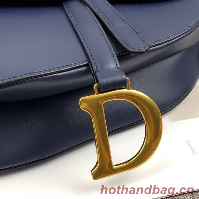 Dior MINI SADDLE BAG CALFSKIN M0447 dark blue Dior MINI SADDLE BAG CALFSKIN M0447 dark blue