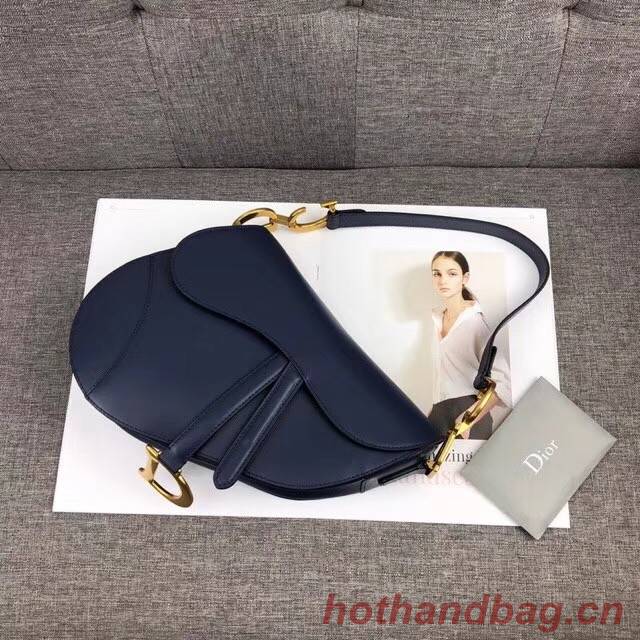 Dior MINI SADDLE BAG CALFSKIN M0447 dark blue Dior MINI SADDLE BAG CALFSKIN M0447 dark blue