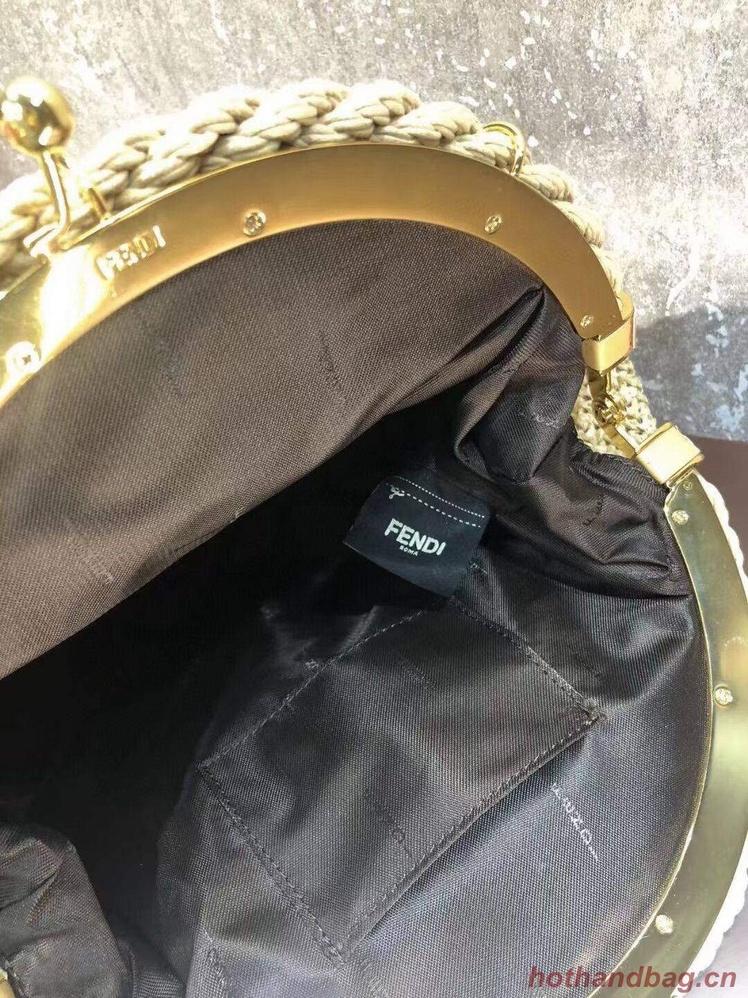 FENDI raffia bag F7641 Beige FENDI raffia bag F7641 Beige