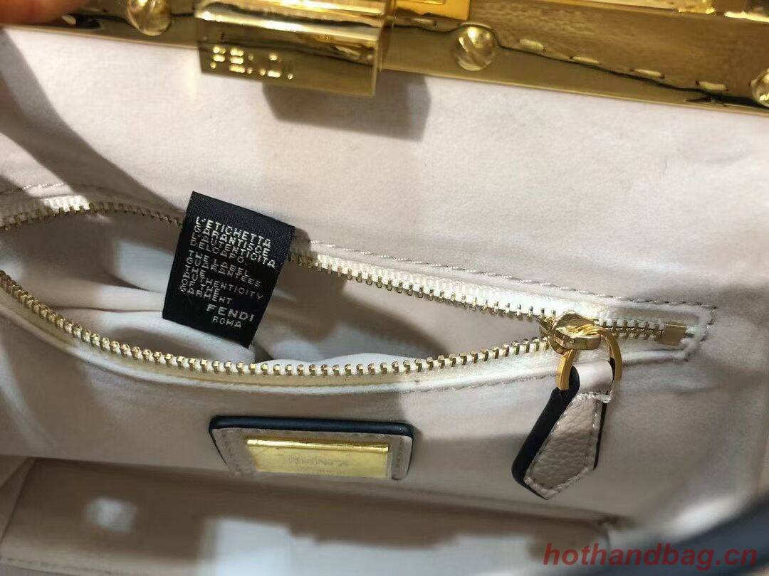 Fendi Peekaboo ISeeU Small leather bag F8636 Beige Fendi Peekaboo ISeeU Small leather bag F8636 Beige