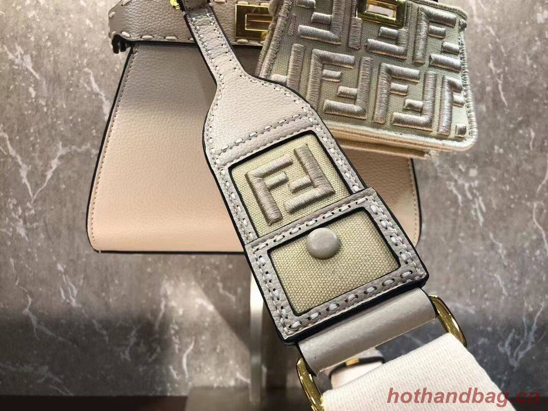 Fendi Peekaboo ISeeU Small leather bag F8636 Beige Fendi Peekaboo ISeeU Small leather bag F8636 Beige