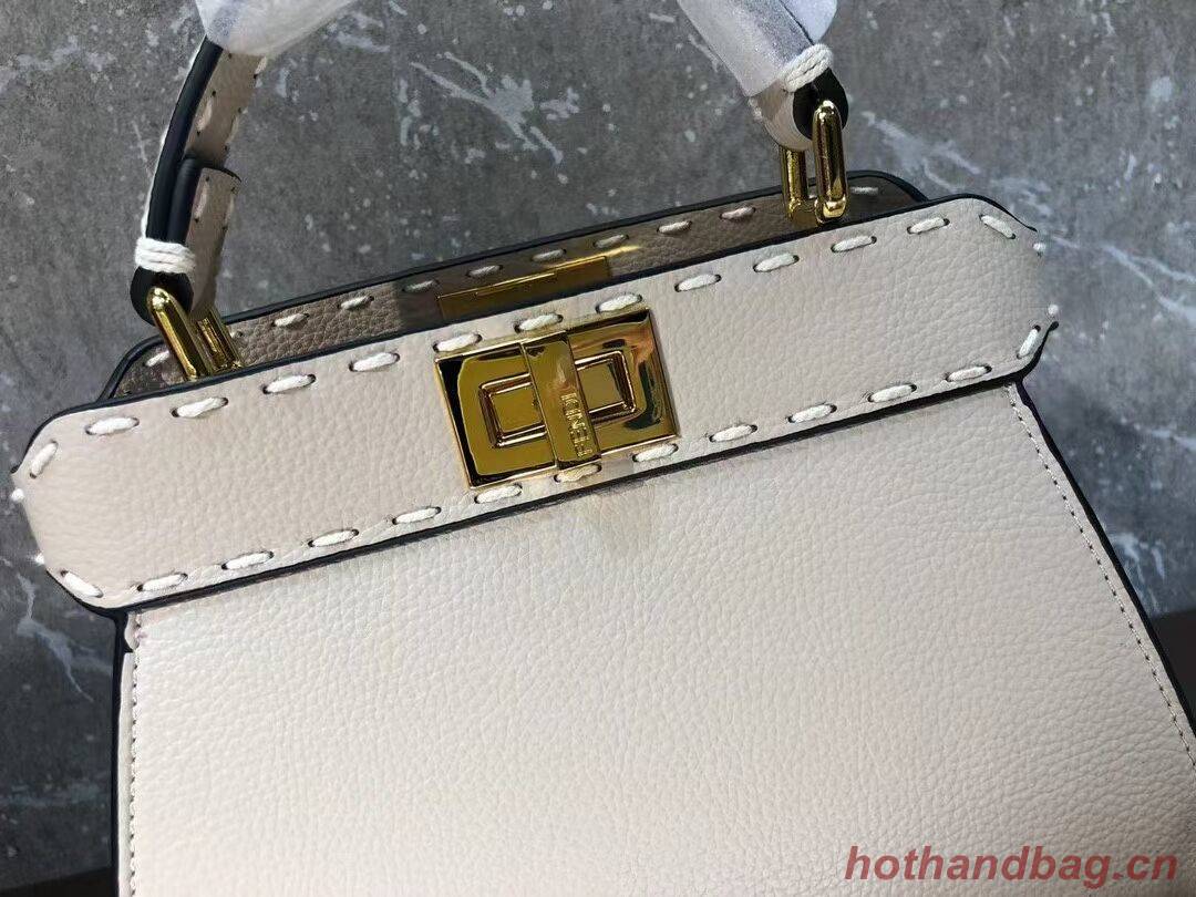 Fendi Peekaboo ISeeU Small leather bag F8636 Beige Fendi Peekaboo ISeeU Small leather bag F8636 Beige