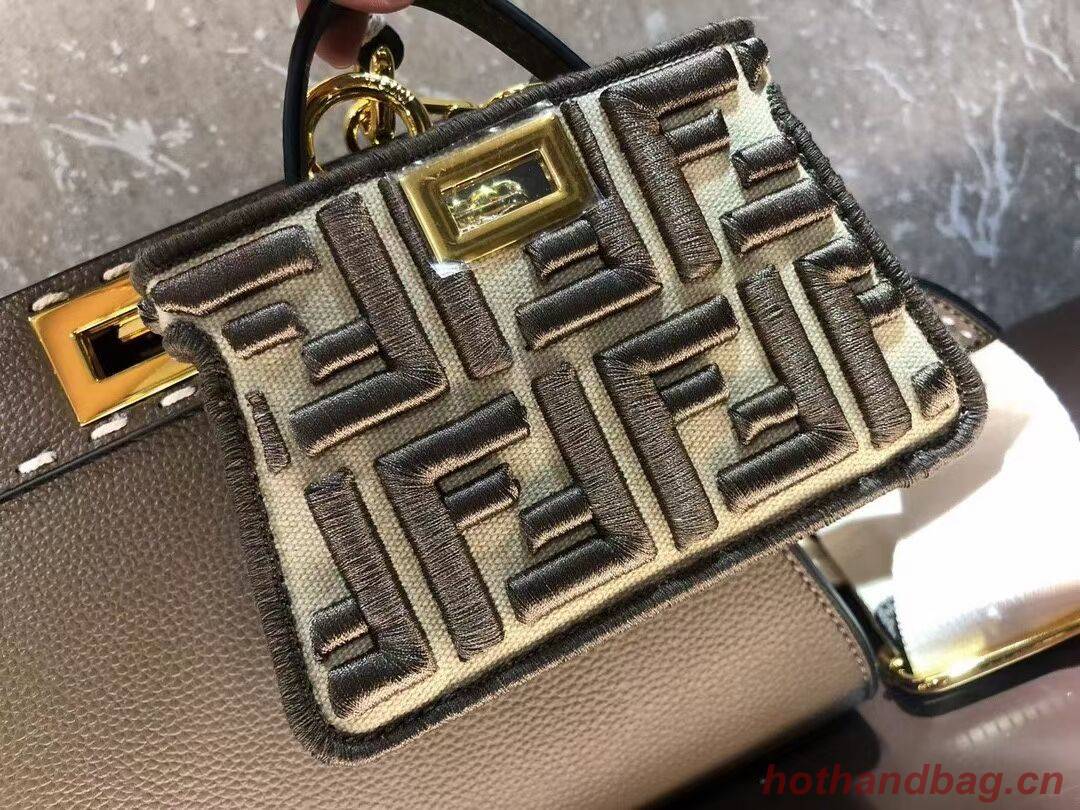 Fendi Peekaboo ISeeU Small leather bag F8636 gray Fendi Peekaboo ISeeU Small leather bag F8636 gray