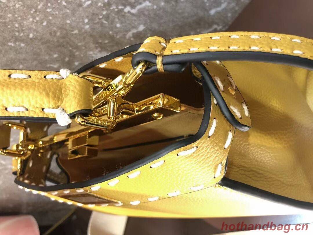 Fendi Peekaboo ISeeU Small leather bag F8636 yellow Fendi Peekaboo ISeeU Small leather bag F8636 yellow