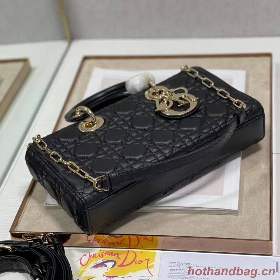 MEDIUM LADY DIOR BAG Cannage Lambskin C2820 black MEDIUM LADY DIOR BAG Cannage Lambskin C2820 black