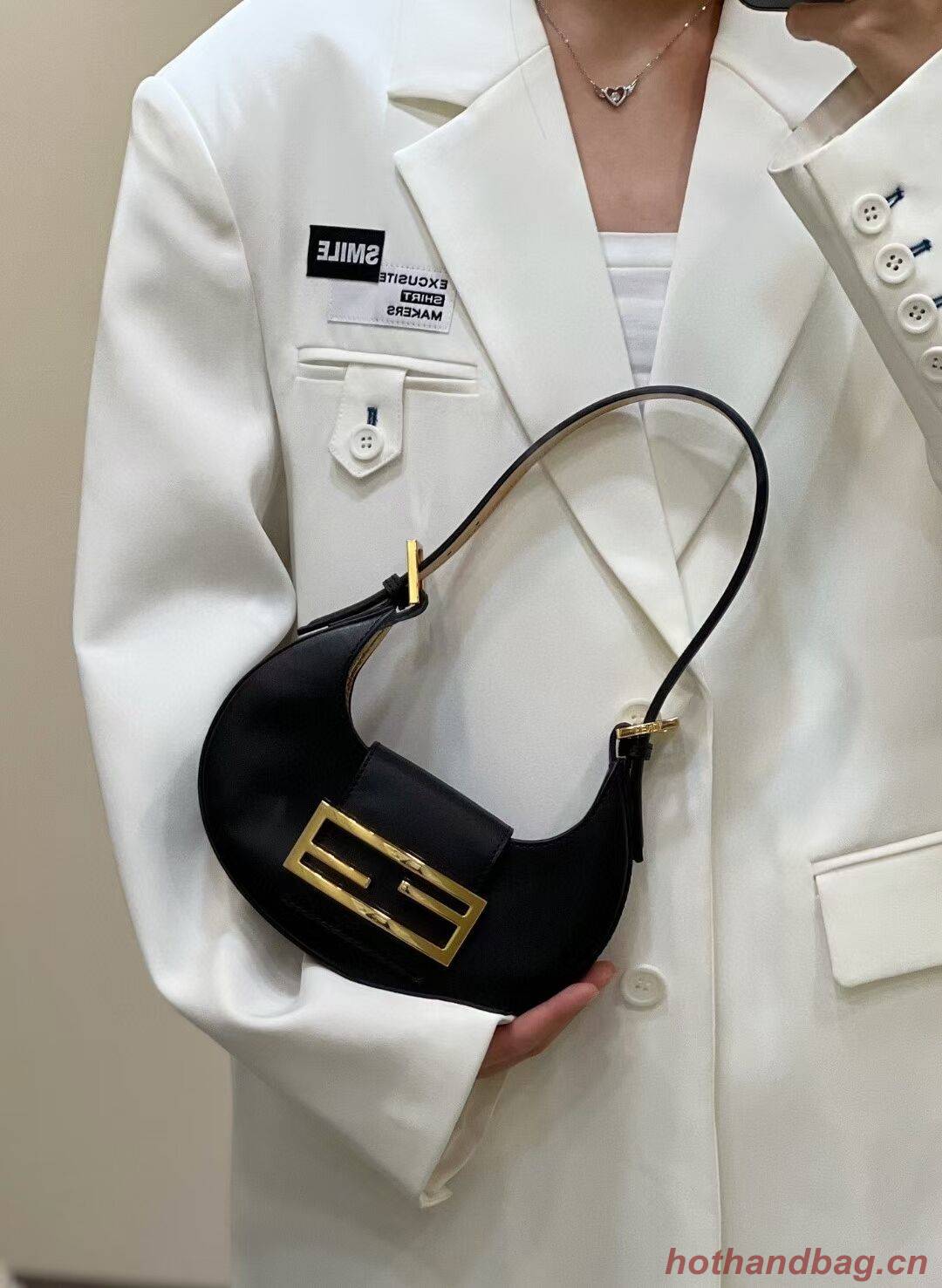 Fendi Cookie black leather mini bag 8BS065A Fendi Cookie black leather mini bag 8BS065A