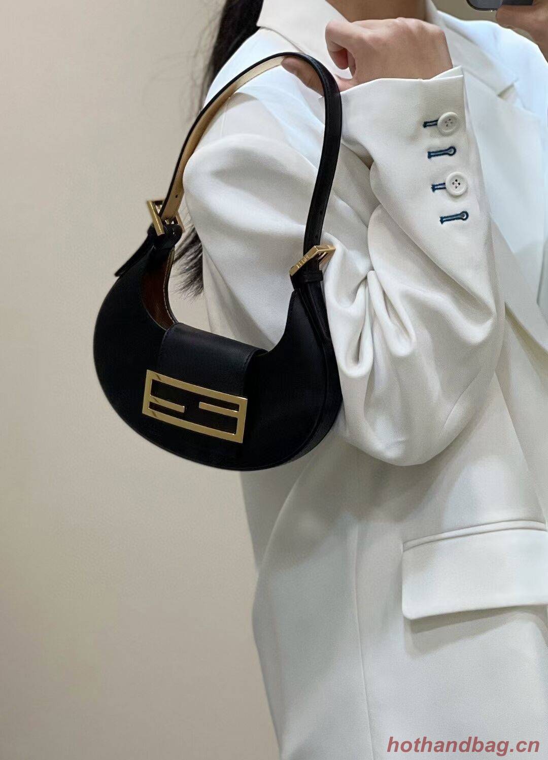 Fendi Cookie black leather mini bag 8BS065A Fendi Cookie black leather mini bag 8BS065A