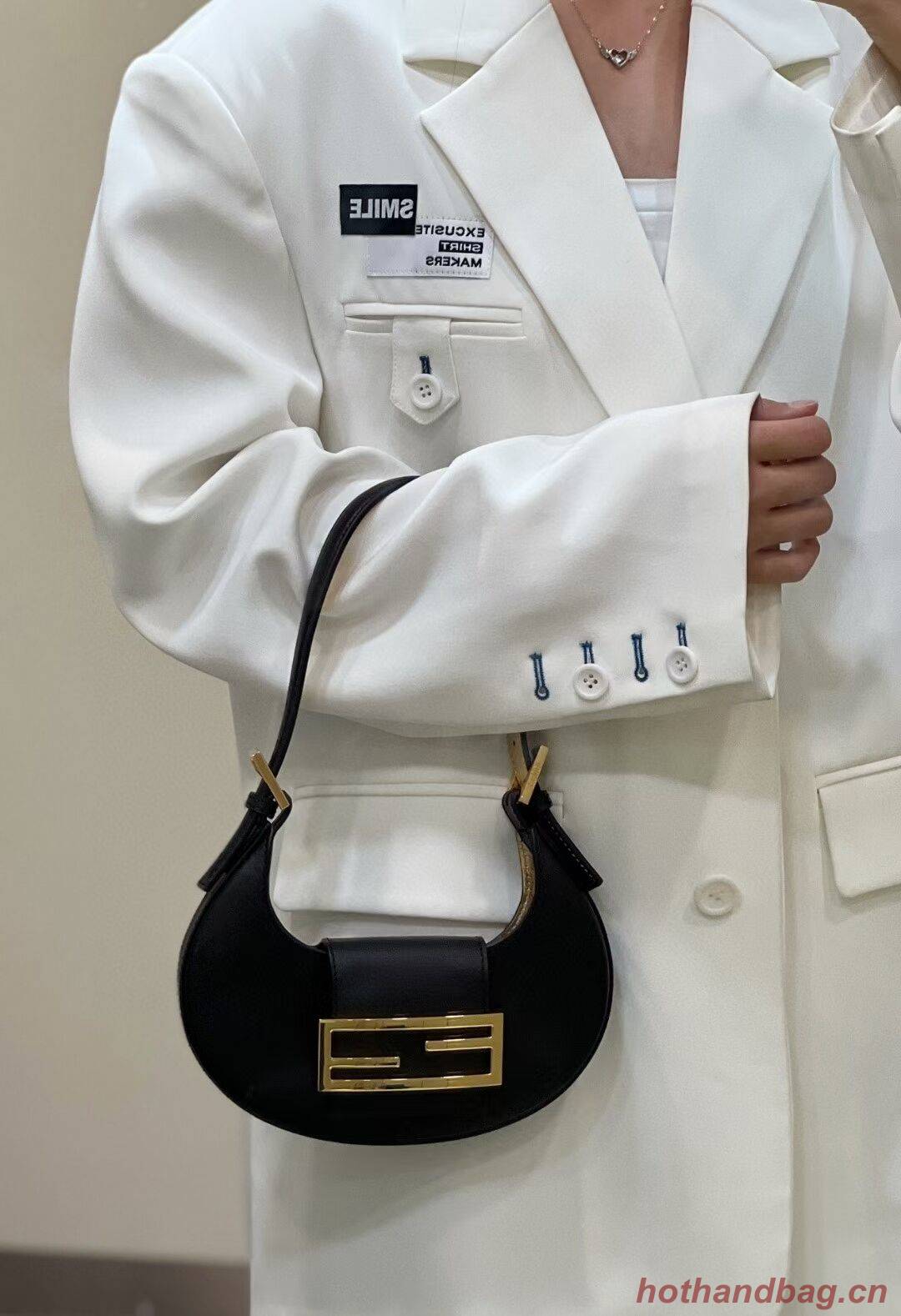 Fendi Cookie black leather mini bag 8BS065A Fendi Cookie black leather mini bag 8BS065A