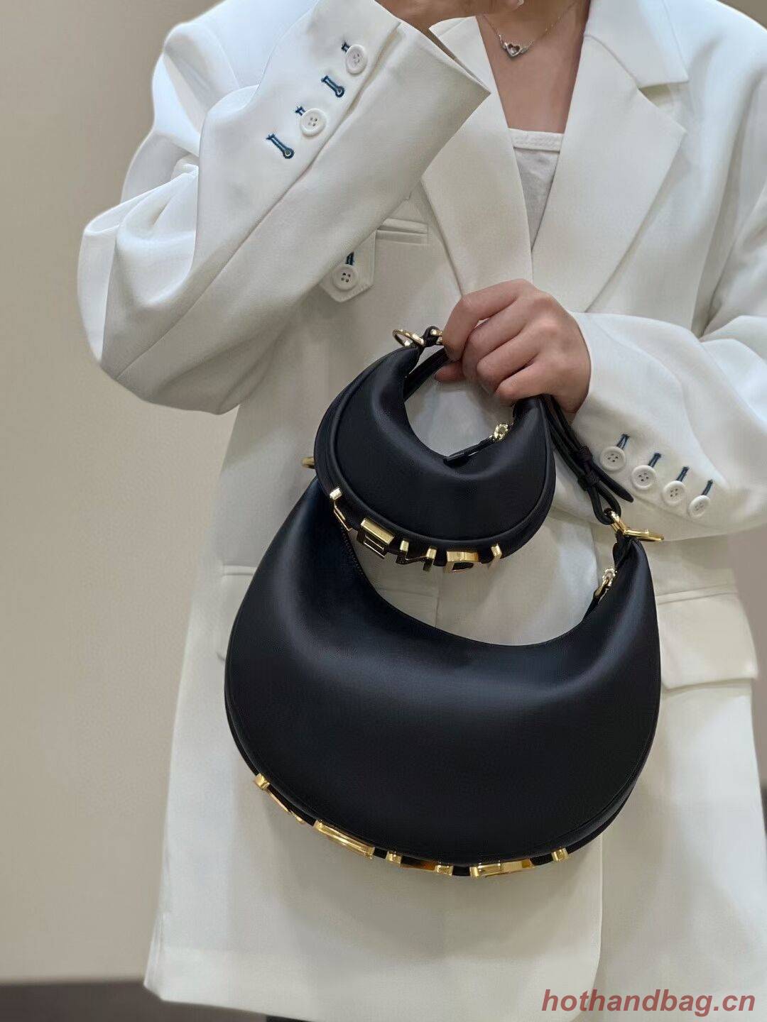 Fendi graphy Small black leather bag 8BR798 Fendi graphy Small black leather bag 8BR798