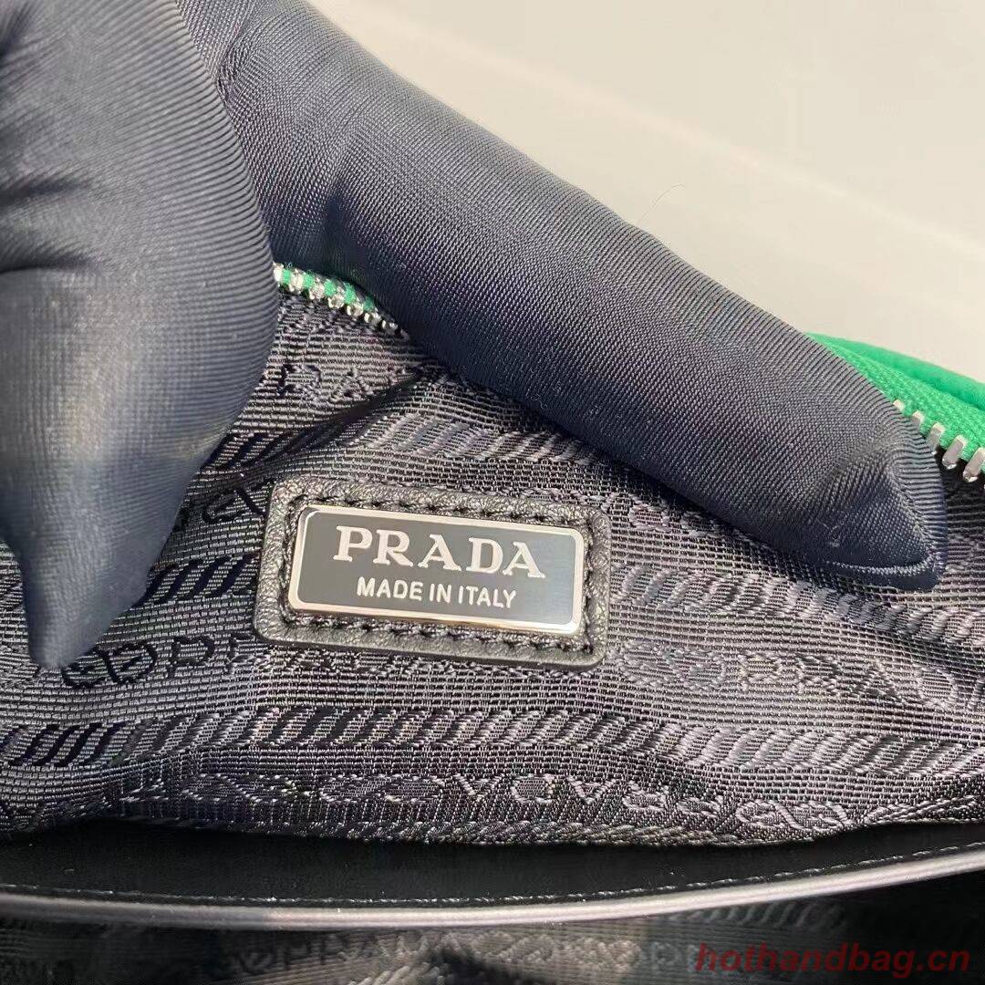 Prada Leather Triangle shoulder bag 2EV055 green Prada Leather Triangle shoulder bag 2EV055 green