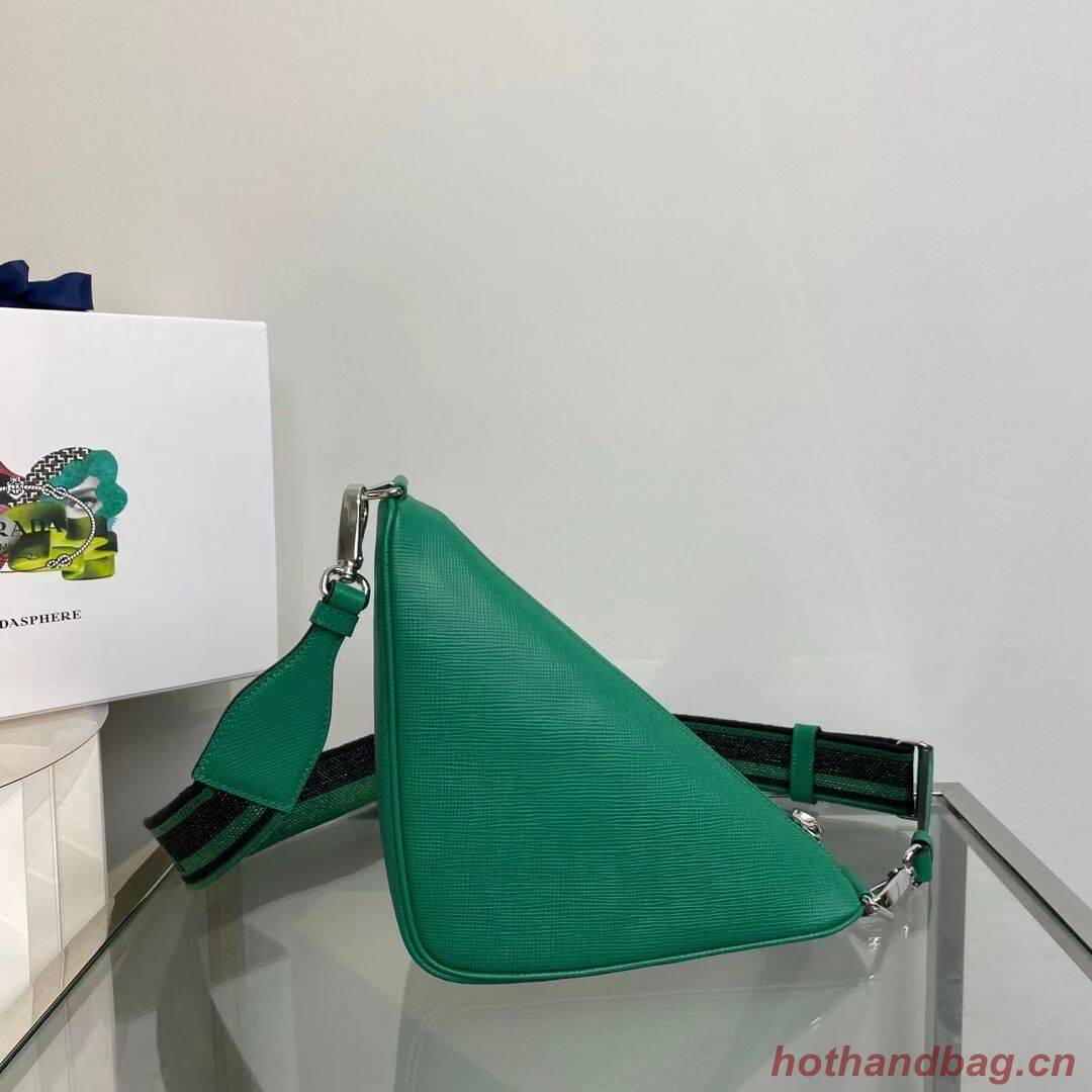 Prada Leather Triangle shoulder bag 2EV055 green Prada Leather Triangle shoulder bag 2EV055 green