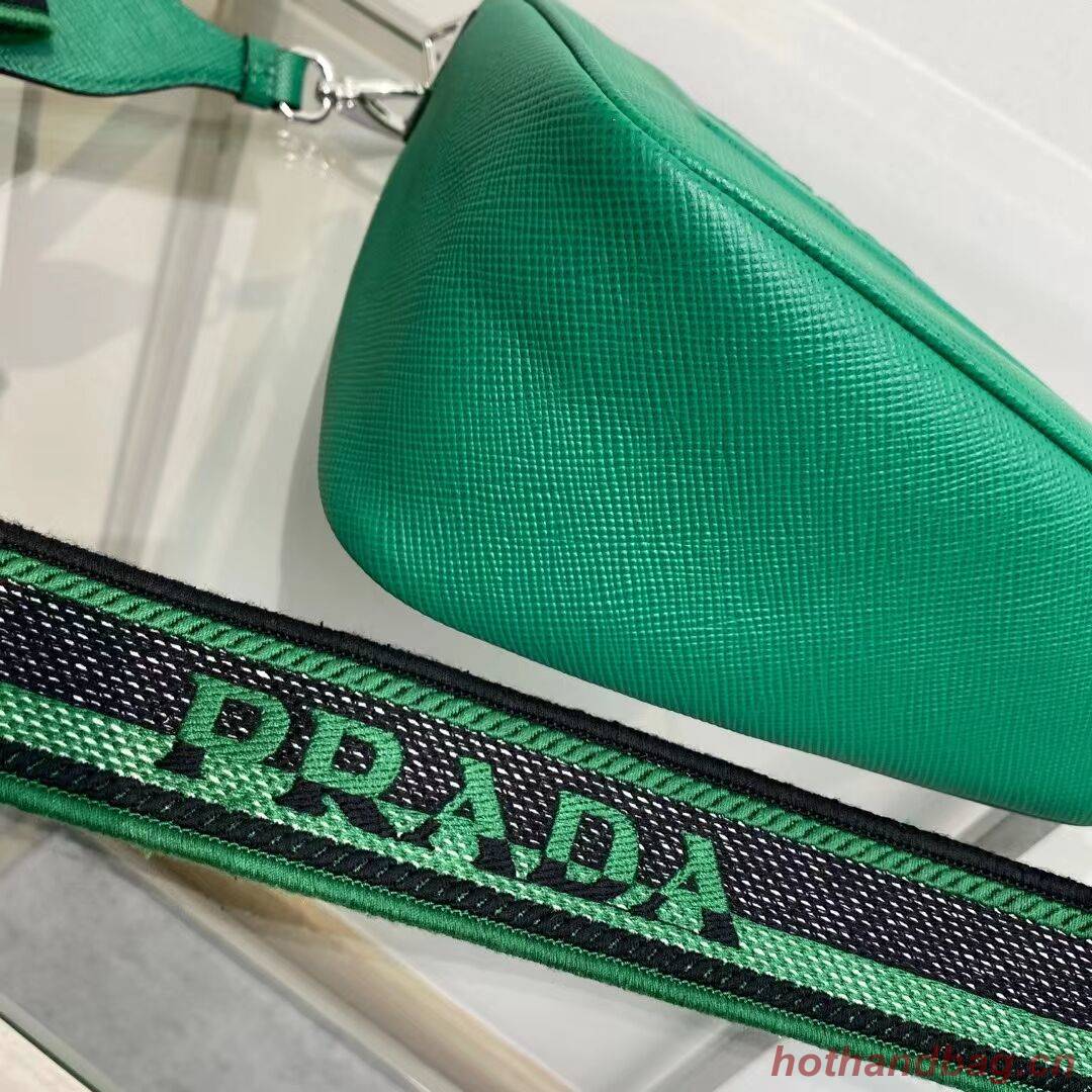 Prada Leather Triangle shoulder bag 2EV055 green Prada Leather Triangle shoulder bag 2EV055 green