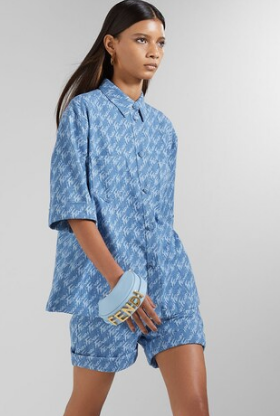 Fendi Nano Fendigraphy Light blue leather charm 7AS089A Fendi Nano Fendigraphy Light blue leather charm 7AS089A