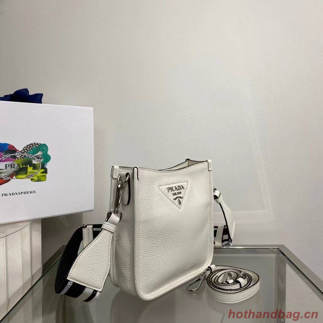 Prada Leather mini shoulder bag 1BH191 white Prada Leather mini shoulder bag 1BH191 white