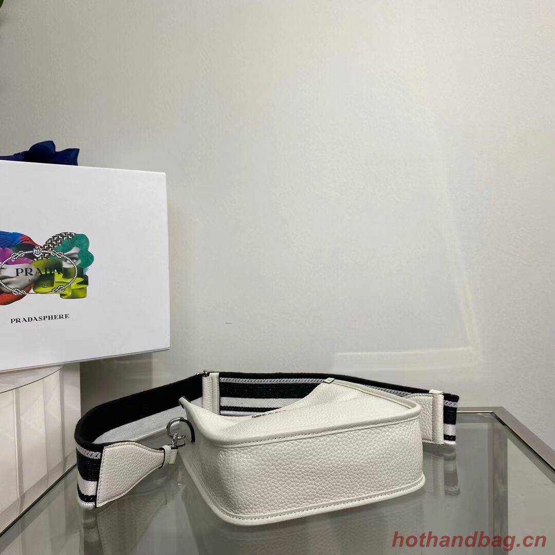 Prada Leather mini shoulder bag 1BH191 white Prada Leather mini shoulder bag 1BH191 white