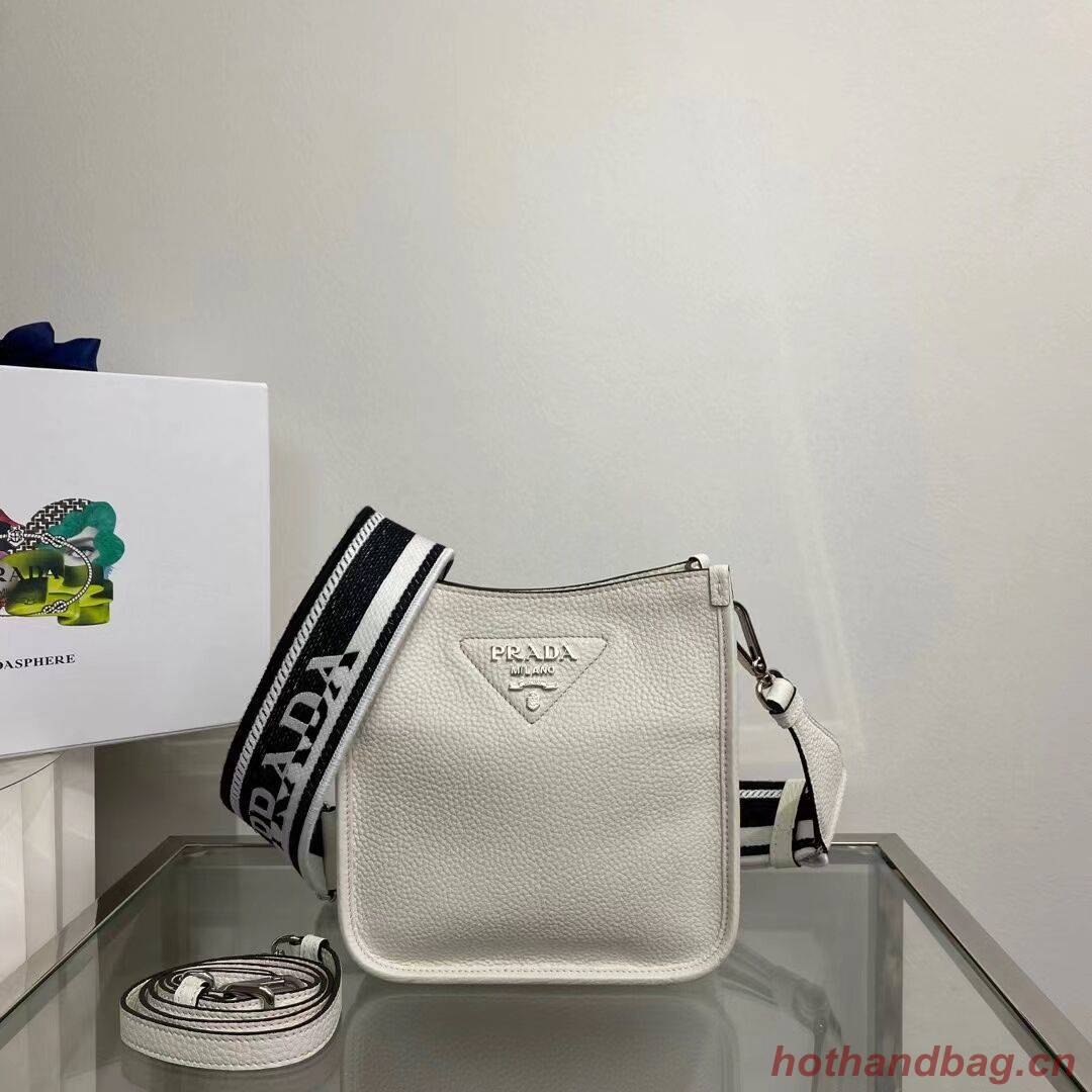 Prada Leather mini shoulder bag 1BH191 white Prada Leather mini shoulder bag 1BH191 white