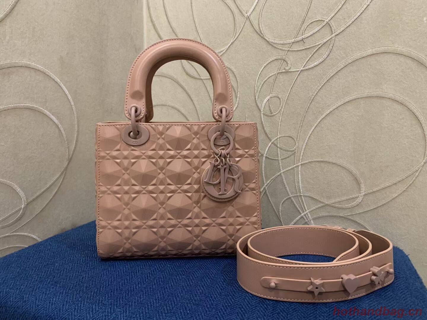 MEDIUM LADY DIOR BAG Cannage Calfskin C2813 pink MEDIUM LADY DIOR BAG Cannage Calfskin C2813 pink