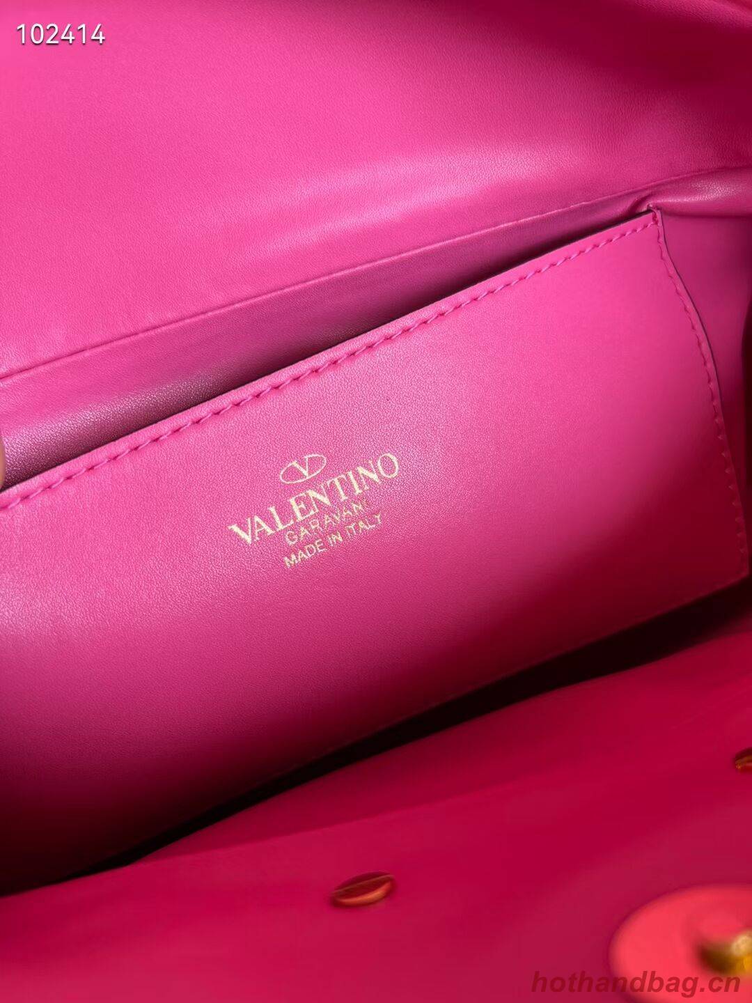 VALENTINO GARAVANI Loco Calf leather bag V2028 plum VALENTINO GARAVANI Loco Calf leather bag V2028 plum