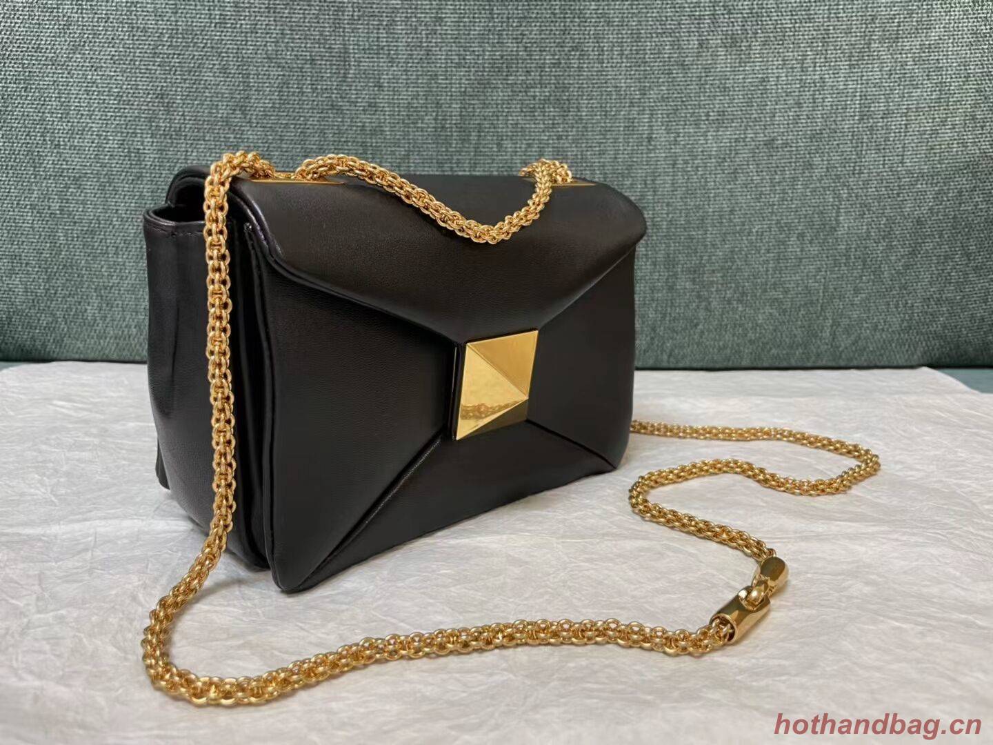 VALENTINO GARAVANI One Stud Sheepskin Shoulder Bag XW0B0K21 black VALENTINO GARAVANI One Stud Sheepskin Shoulder Bag XW0B0K21 black