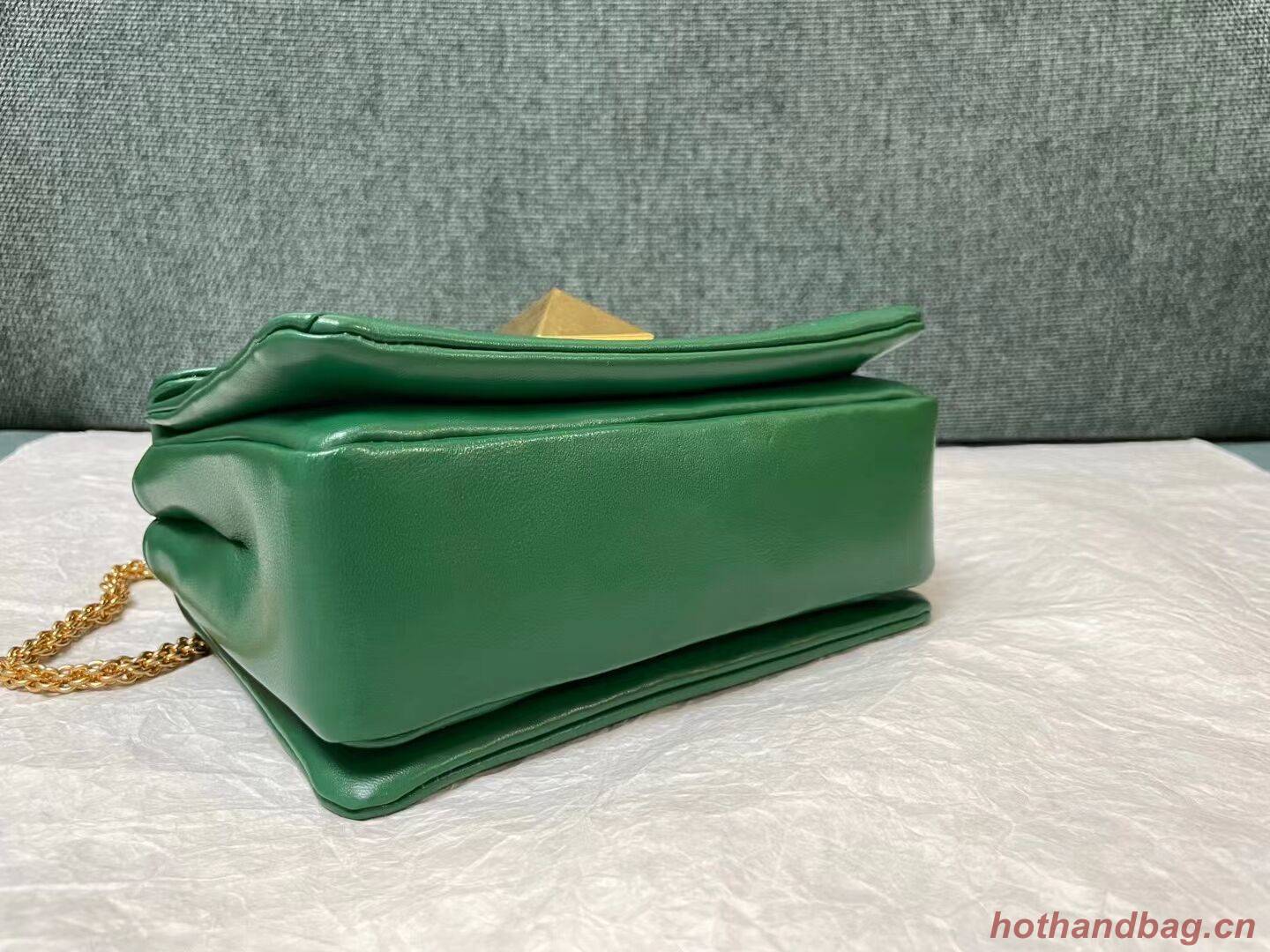 VALENTINO GARAVANI One Stud Sheepskin Shoulder Bag XW0B0K21 green VALENTINO GARAVANI One Stud Sheepskin Shoulder Bag XW0B0K21 green