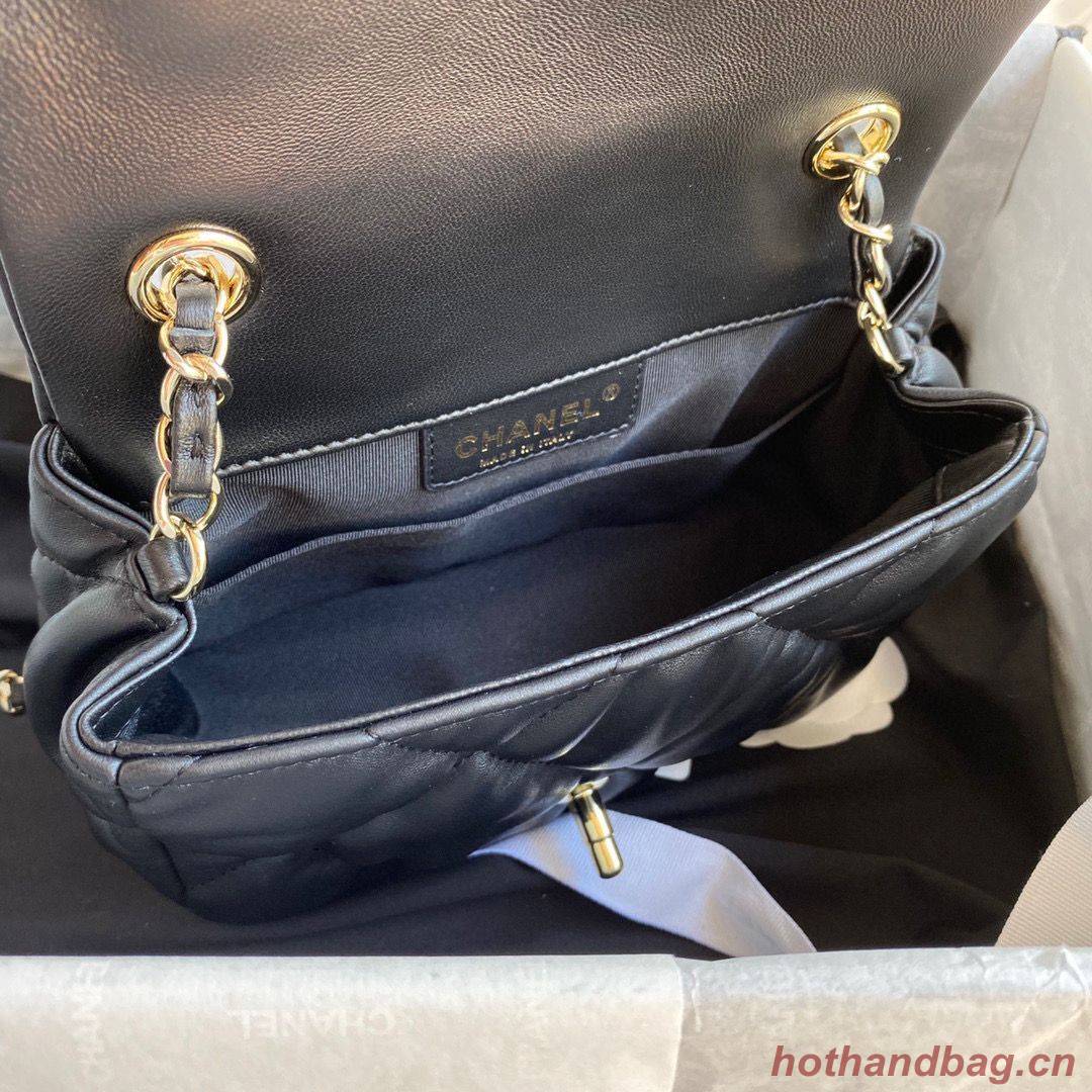 Chanel small flap Lingge bubble bag Calfskin & Gold-Tone Metal AS2232 black Chanel small flap Lingge bubble bag Calfskin & Gold-Tone Metal AS2232 black