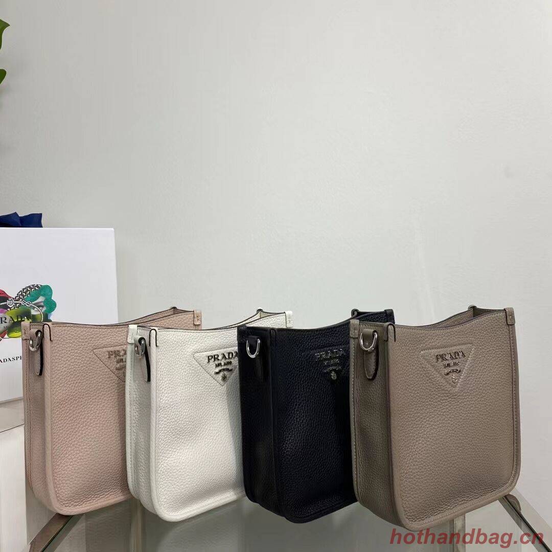 Prada Leather mini shoulder bag 1BH191 gray Prada Leather mini shoulder bag 1BH191 gray