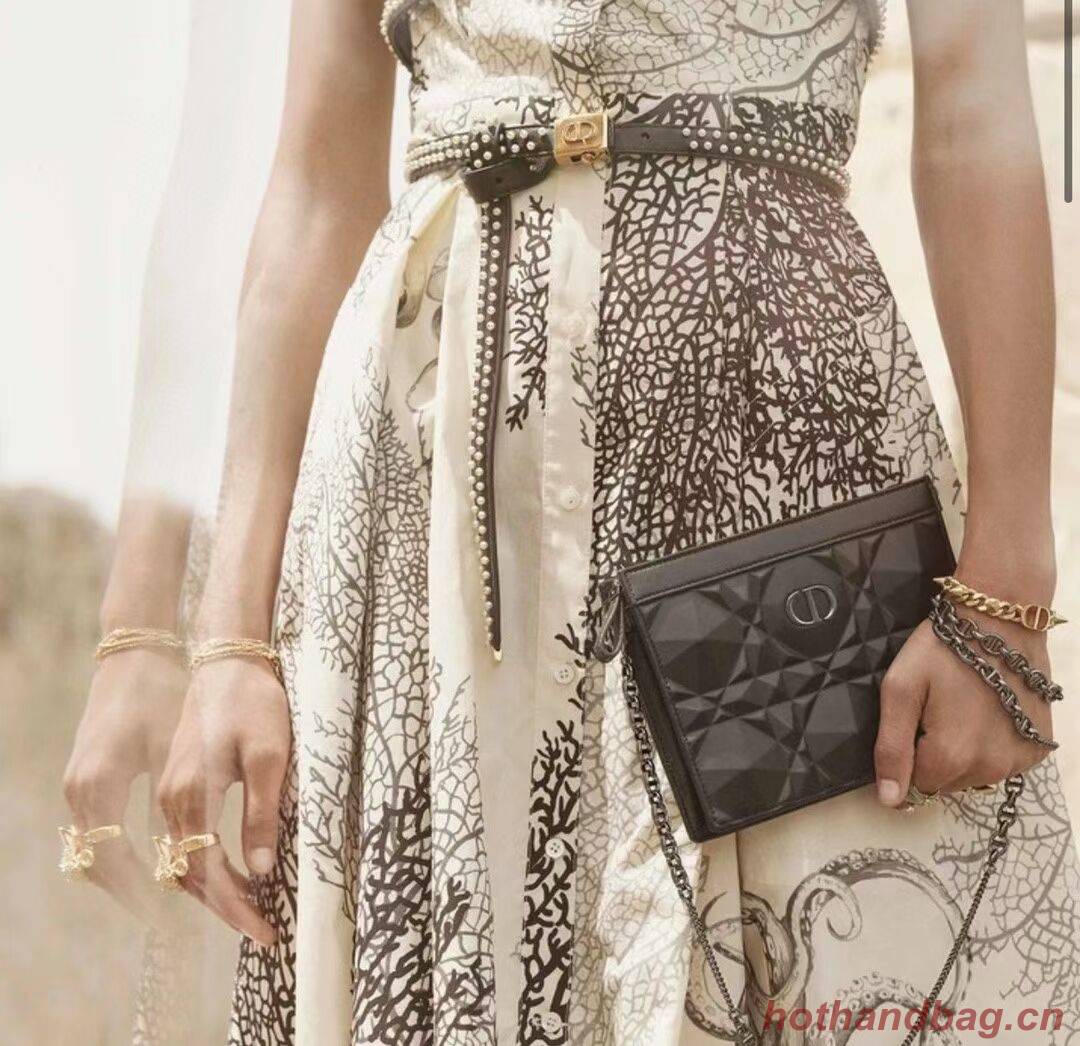 DIOR MINI BOBBY BAG Cannage Calfskin C2806 black