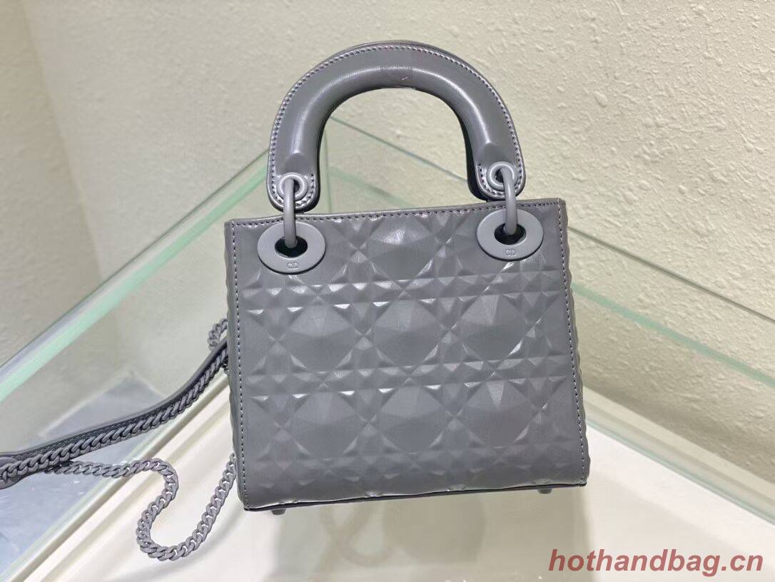 MINI LADY DIOR BAG Cannage Calfskin C2815 gray MINI LADY DIOR BAG Cannage Calfskin C2815 gray