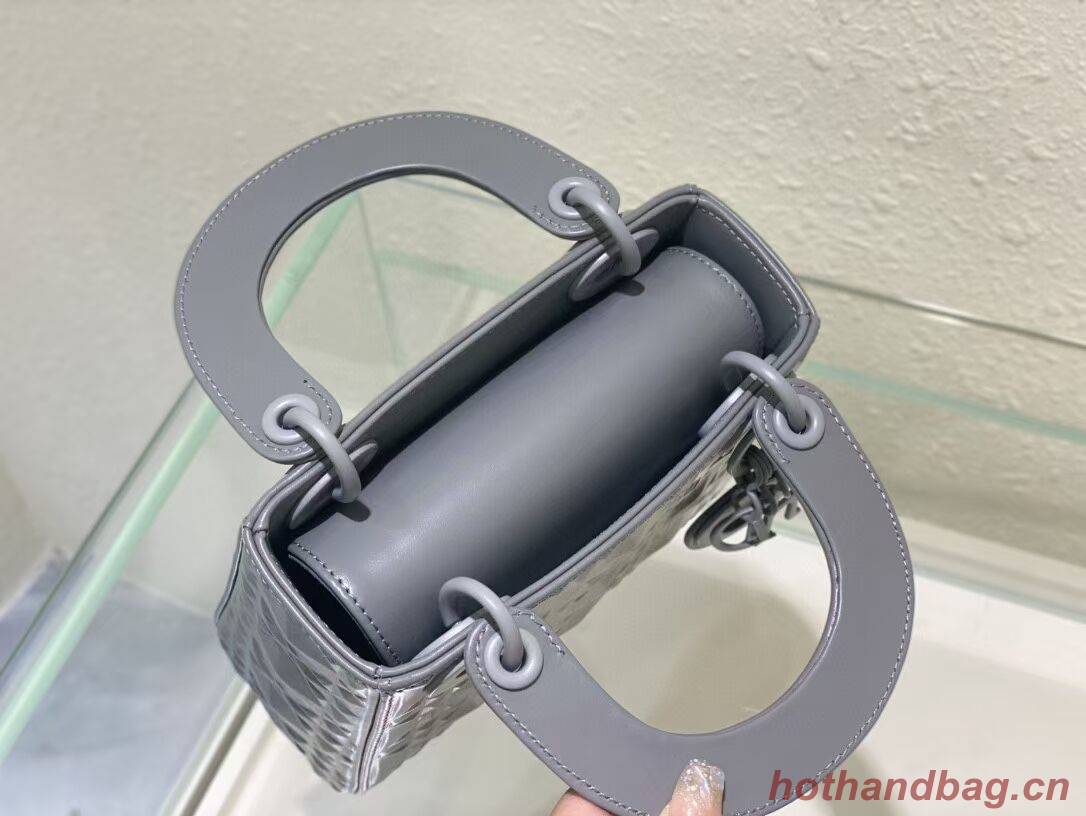 MINI LADY DIOR BAG Cannage Calfskin C2815 gray MINI LADY DIOR BAG Cannage Calfskin C2815 gray