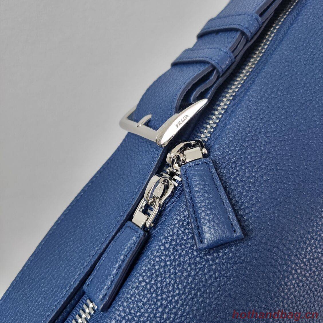 Prada Deer skin Leather Triangle shoulder bag 2VD012 blue Prada Deer skin Leather Triangle shoulder bag 2VD012 blue
