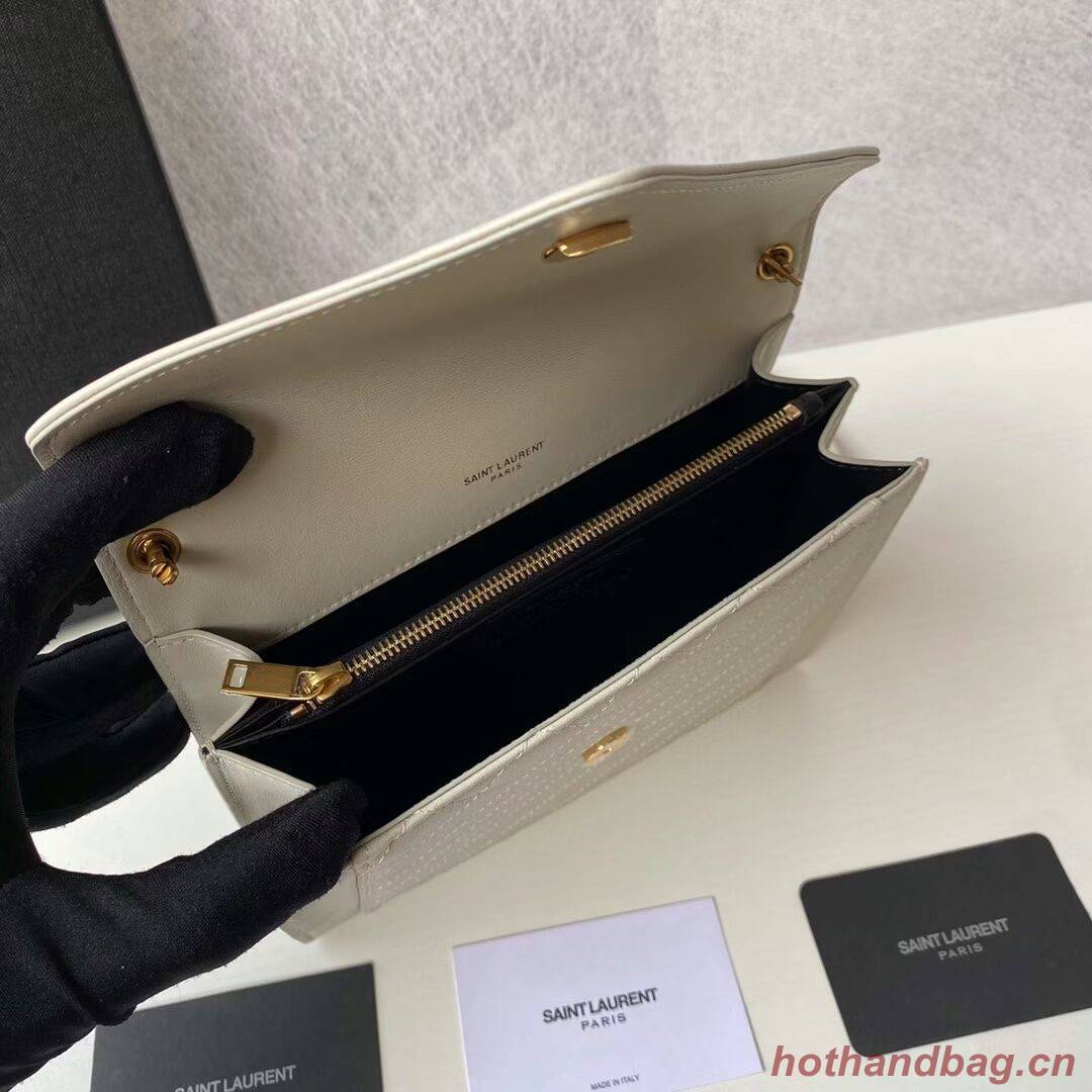 Yves Saint Laurent GABY MINI SATCHEL IN QUILTED LAMBSKIN 6855741 BLANC VINTAGE Yves Saint Laurent GABY MINI SATCHEL IN QUILTED LAMBSKIN 6855741 BLANC VINTAGE