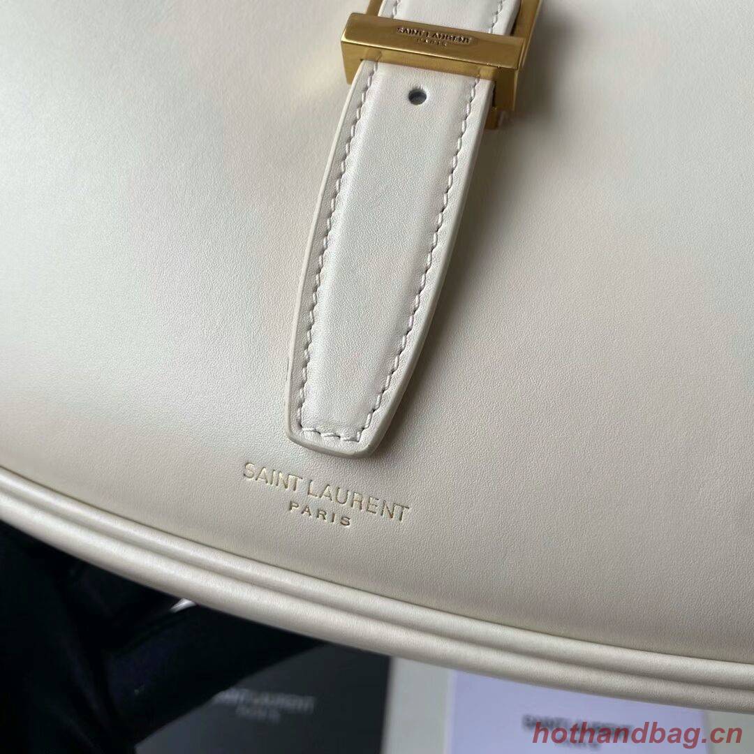 Yves Saint Laurent LE FERMOIR HOBO BAG IN SHINY LEATHER 6726152 BLANC VINTAGE Yves Saint Laurent LE FERMOIR HOBO BAG IN SHINY LEATHER 6726152 BLANC VINTAGE