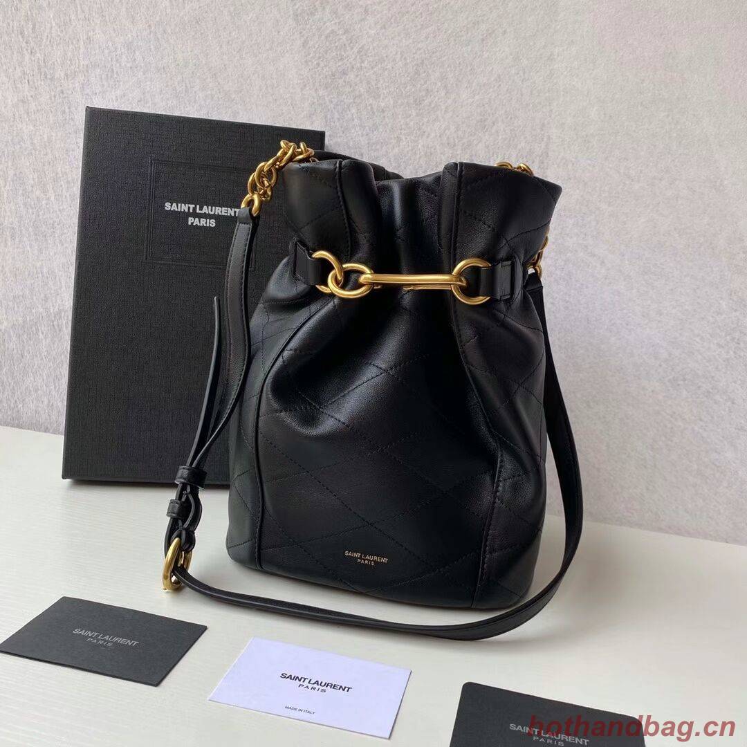 Yves Saint Laurent Calf leather bag Y677822 black Yves Saint Laurent Calf leather bag Y677822 black