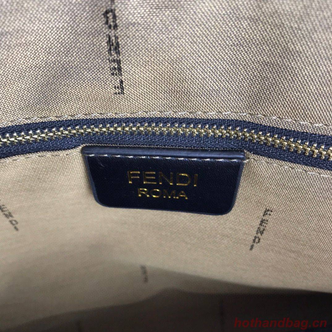 Fendi Tote Fabric Graffiti Print Shopping Bag 1676 Blue Fendi Tote Fabric Graffiti Print Shopping Bag 1676 Blue