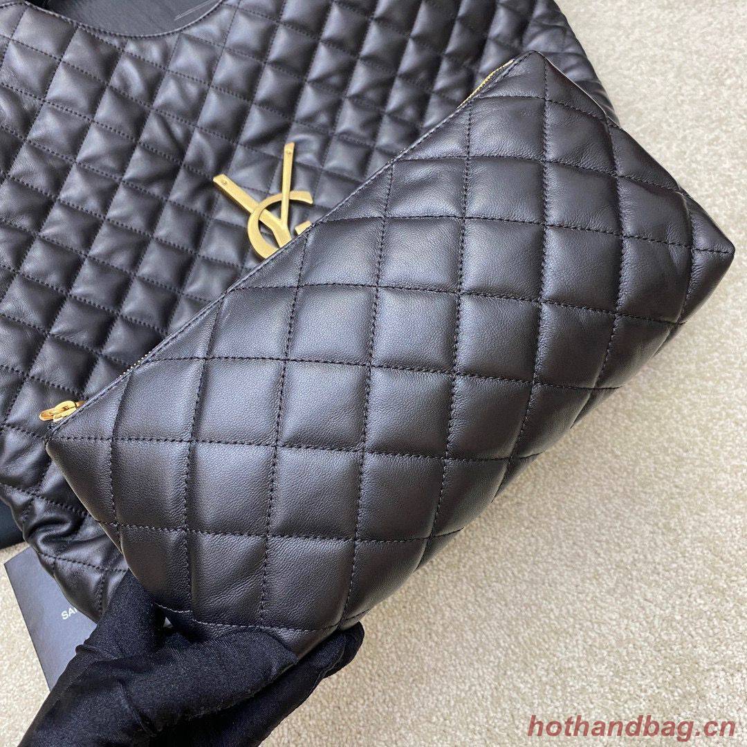Yves Saint Laurent ICARE MAXI SHOPPING BAG IN QUILTED LAMBSKIN 698651 Black Yves Saint Laurent ICARE MAXI SHOPPING BAG IN QUILTED LAMBSKIN 698651 Black
