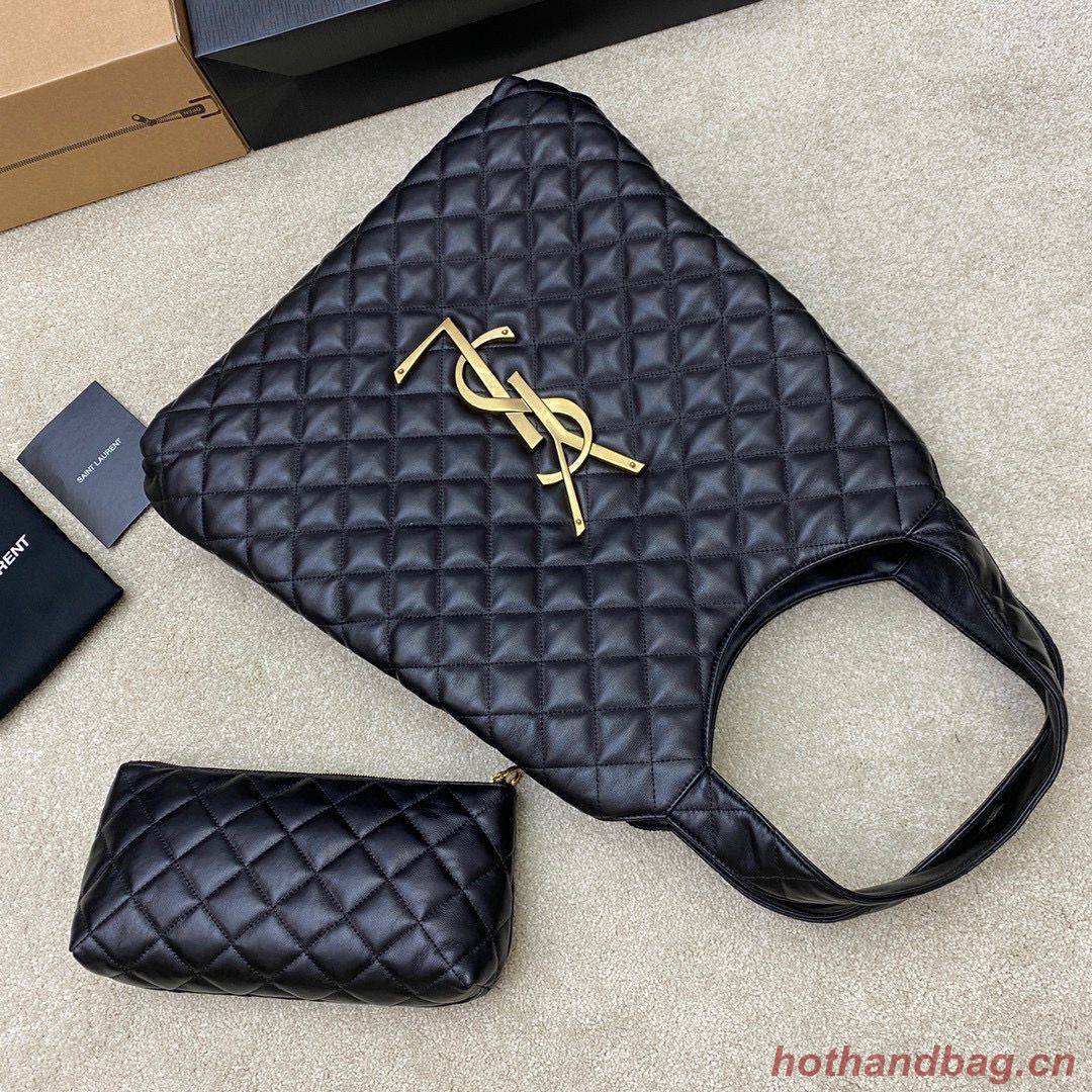 Yves Saint Laurent ICARE MAXI SHOPPING BAG IN QUILTED LAMBSKIN 698651 Black Yves Saint Laurent ICARE MAXI SHOPPING BAG IN QUILTED LAMBSKIN 698651 Black