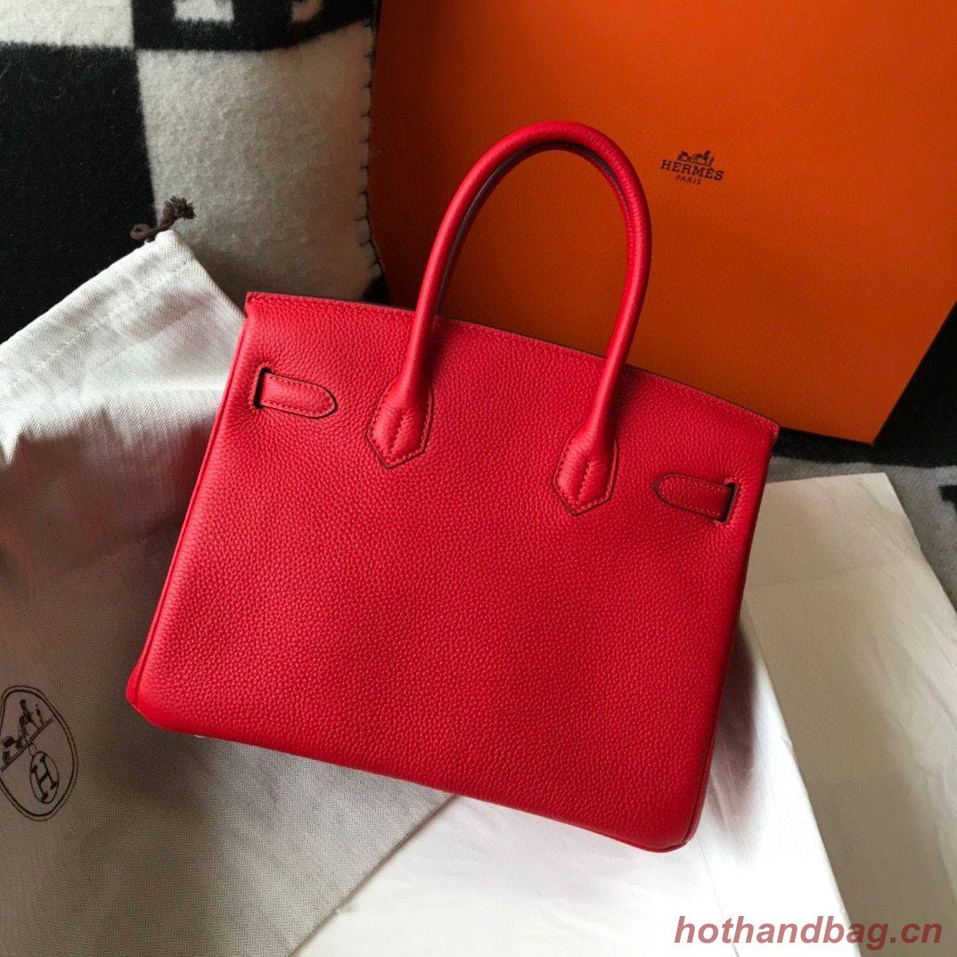 Hermes original Togo Leather HB25O Red Hermes original Togo Leather HB25O Red