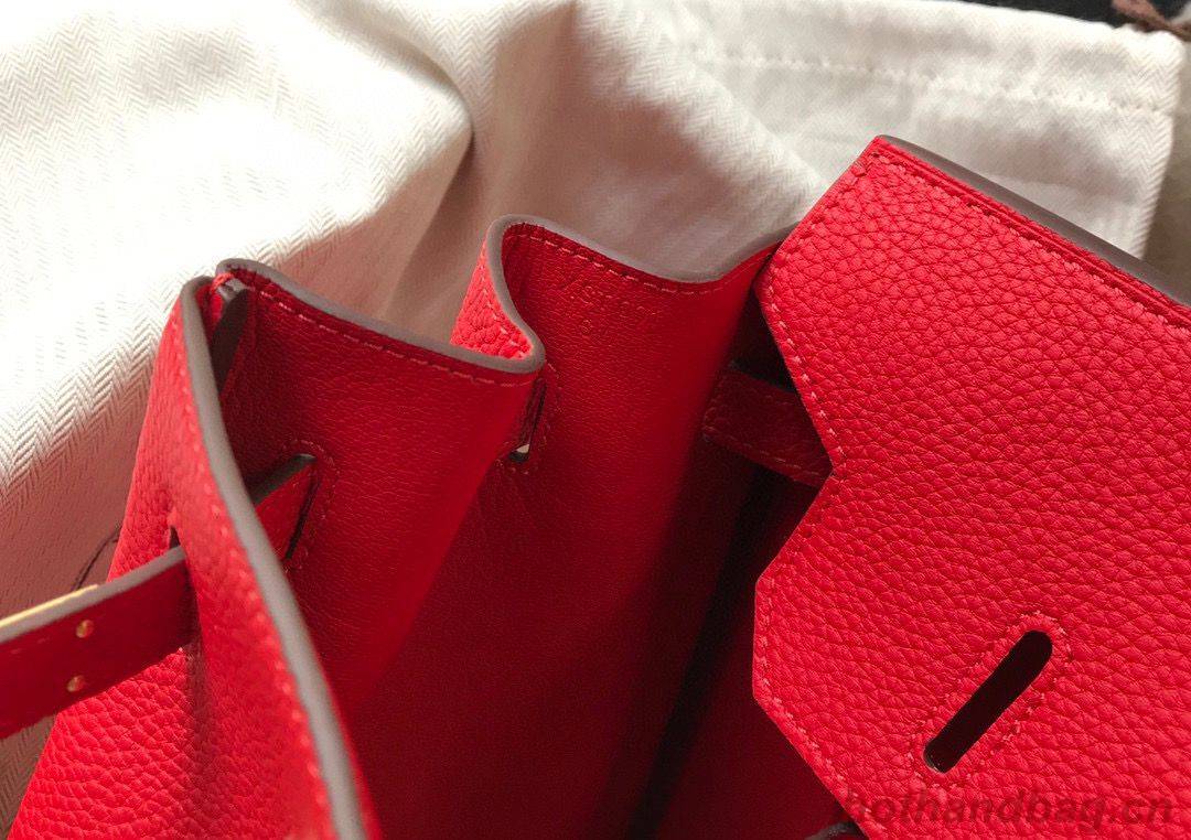 Hermes original Togo Leather HB25O Red Hermes original Togo Leather HB25O Red