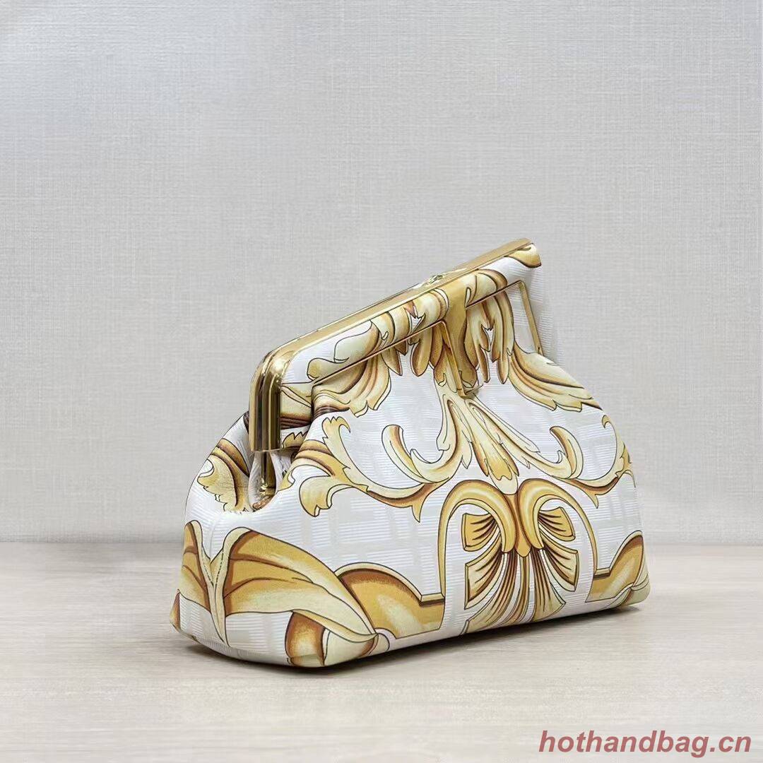 Fendi First Small Fendace White printed silk bag 8BP129 Fendi First Small Fendace White printed silk bag 8BP129